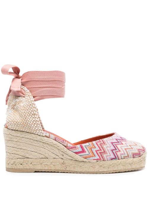 Espadrillas donna con zeppa rosa Missoni | M25004WAVE LUREX